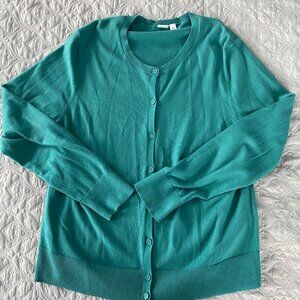 Gap Deep Sea Glass Button Down Cardigan Sz XL